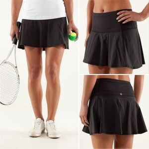 RARE Lululemon Hot Hitter Tennis Skirt Shorts Black Size 6